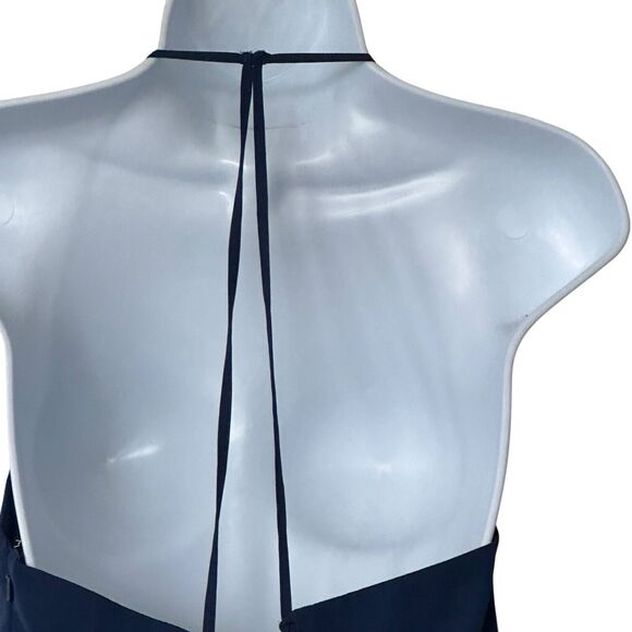 NWT Lulus 6 She's Gorgeous Navy Blue Lace-Up Rhinestone Maxi Dress 126$ - Picture 13 of 16